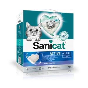 Sanicat Active White Free Fragrance 10L - Premium Cat Litter for Odor Control